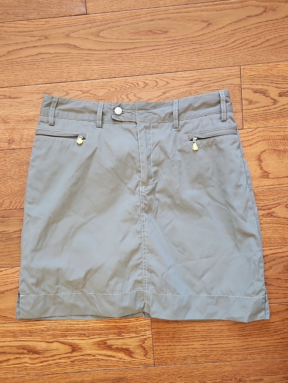 Annika Taupe Skort with Button Detail